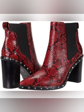 CHARLES by Charles David Dodger stacked chunky heel Booties Size 9M